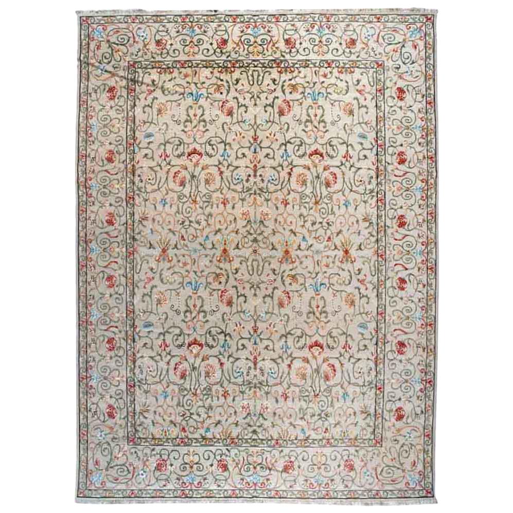 European Design Rug with Floral All-Over Design