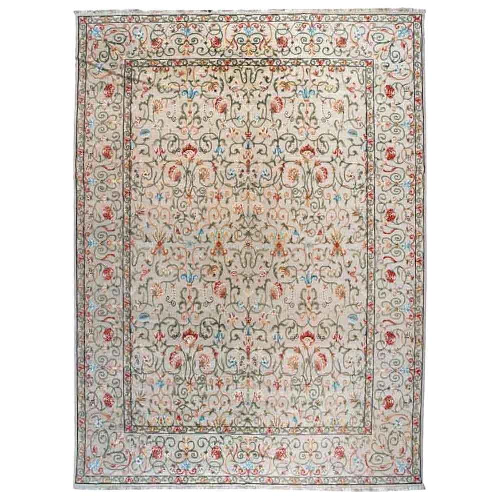 European Design Rug with Floral All-Over Design For Sale at 1stDibs