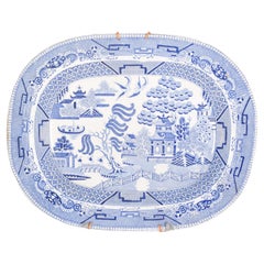 European Earthenware Platter, With Asian Decoration