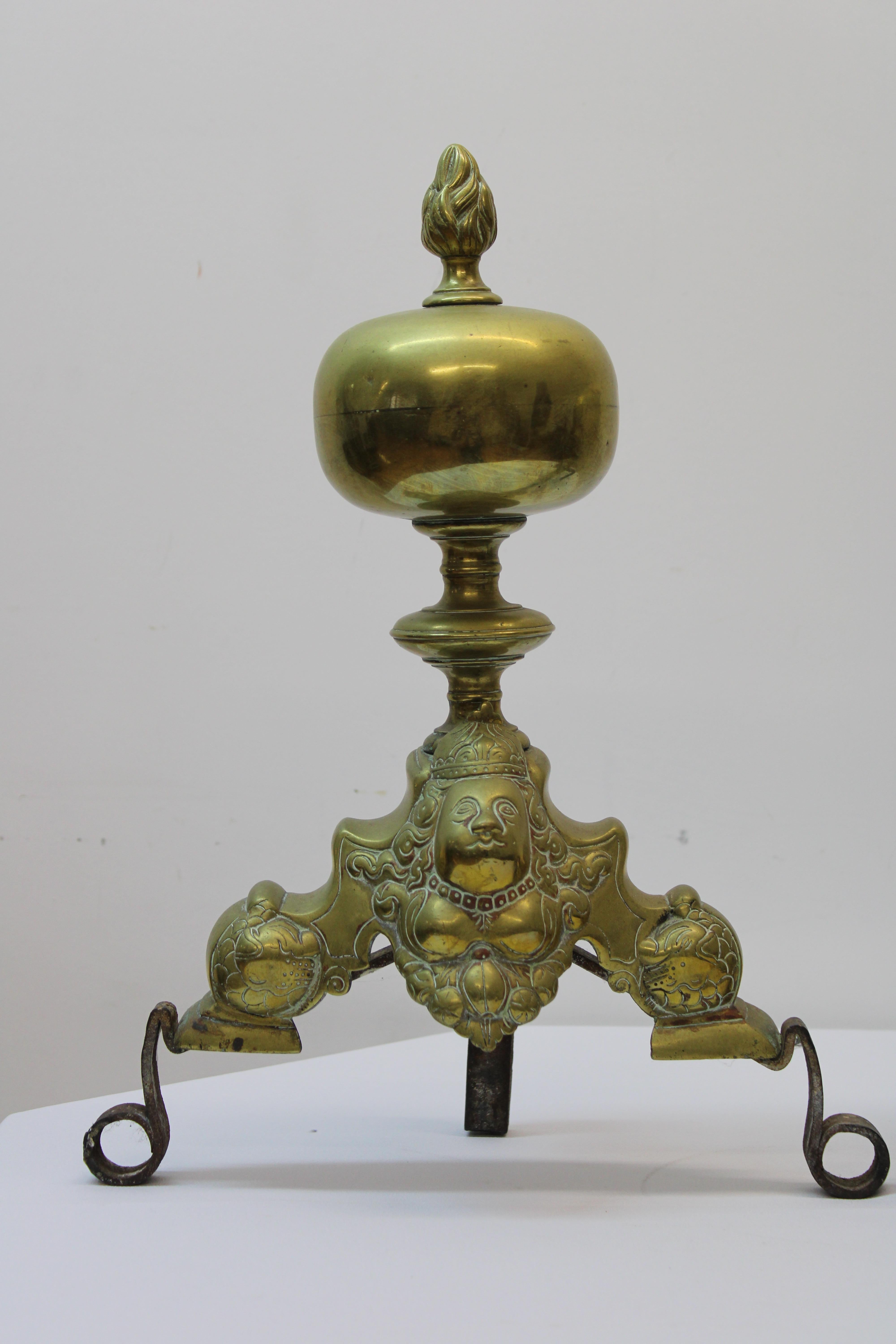 C. late 18th century - early 19th century

European engraved brass Andirons.