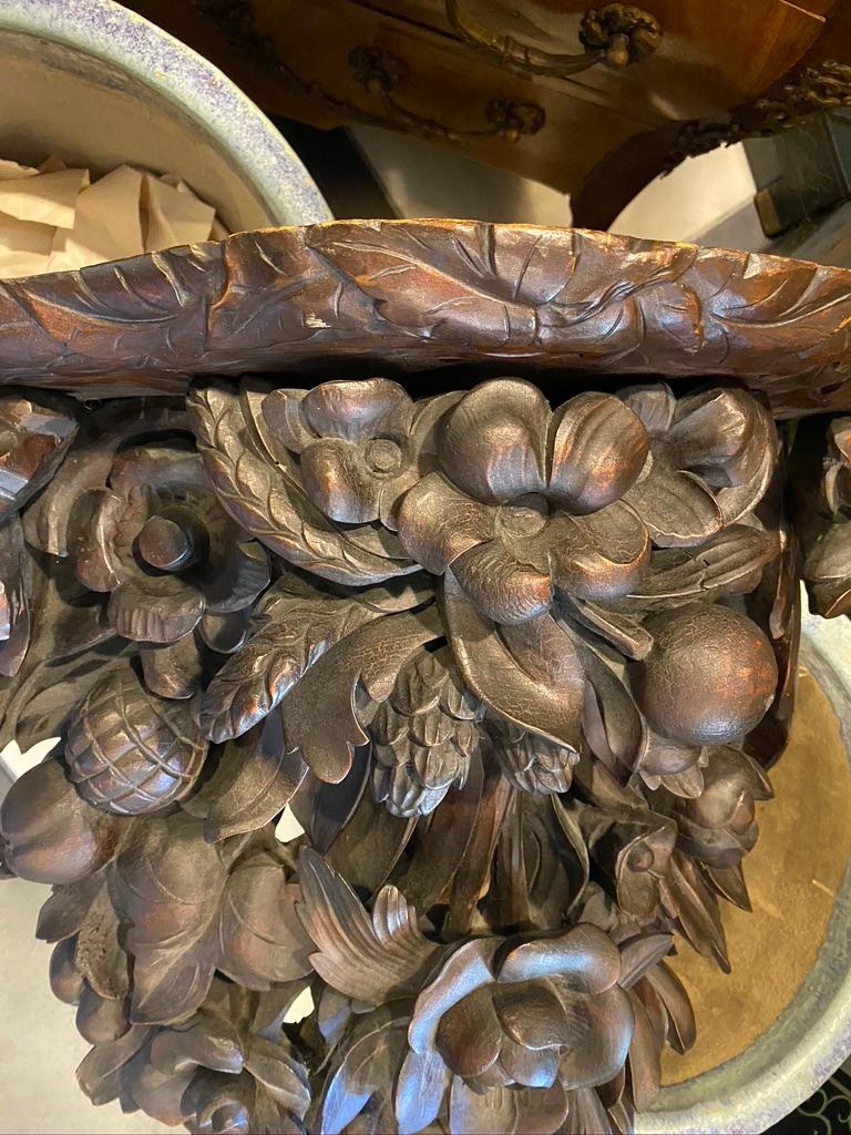 Late 19th Century European Ex Large Wooden Sconce For Sale