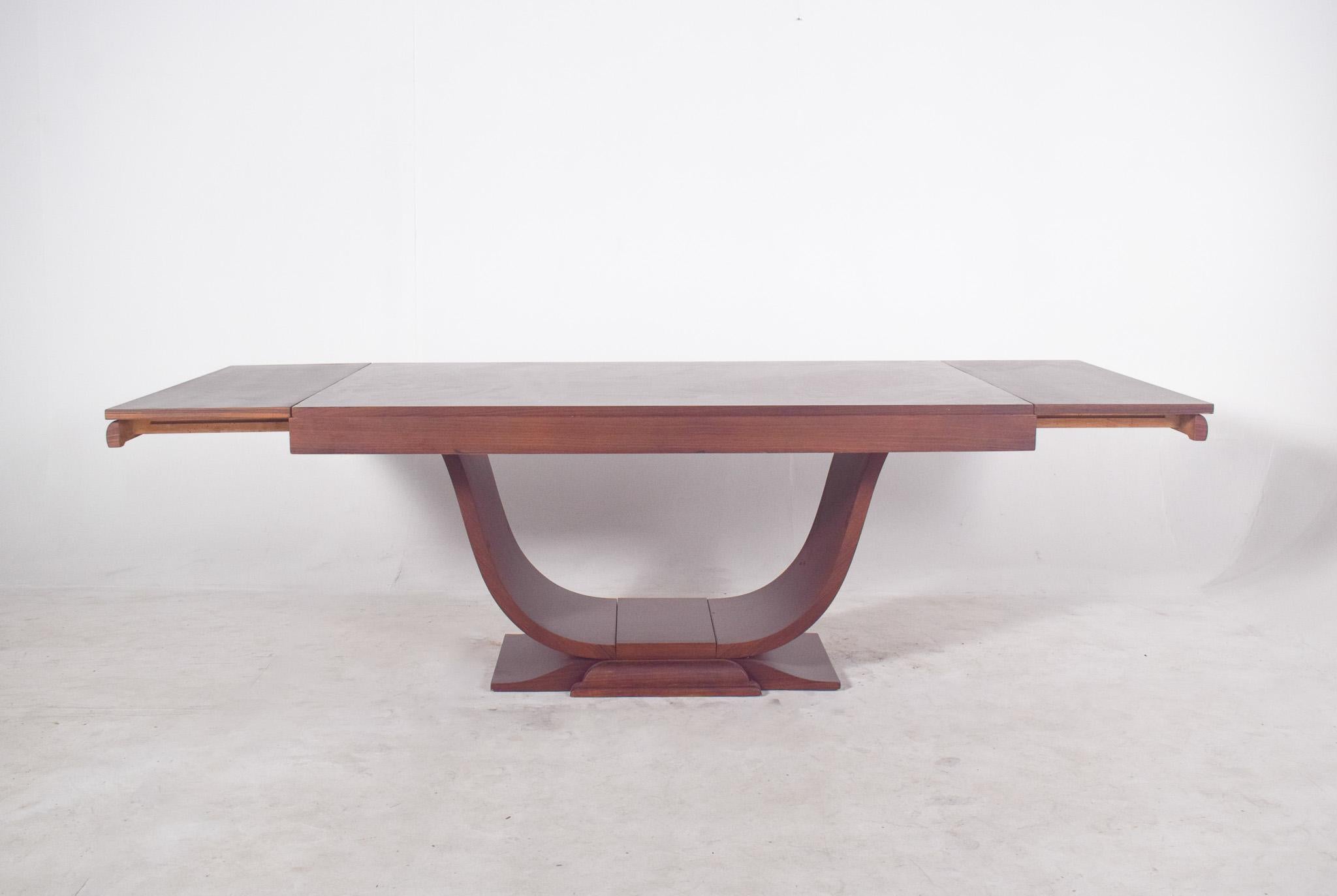 Table à manger extensible européenne Art déco en vente 4