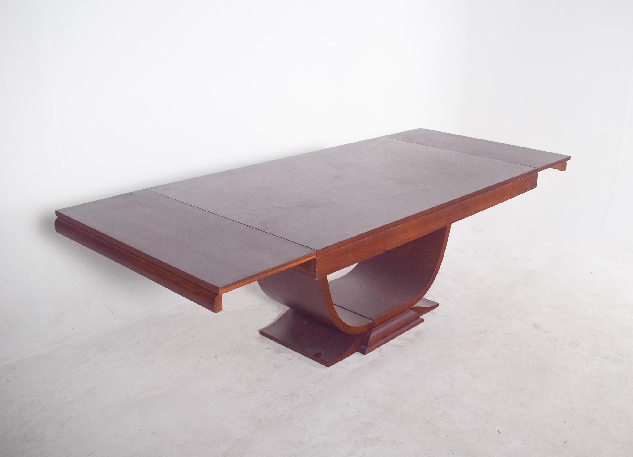 Table à manger extensible européenne Art déco en vente 6