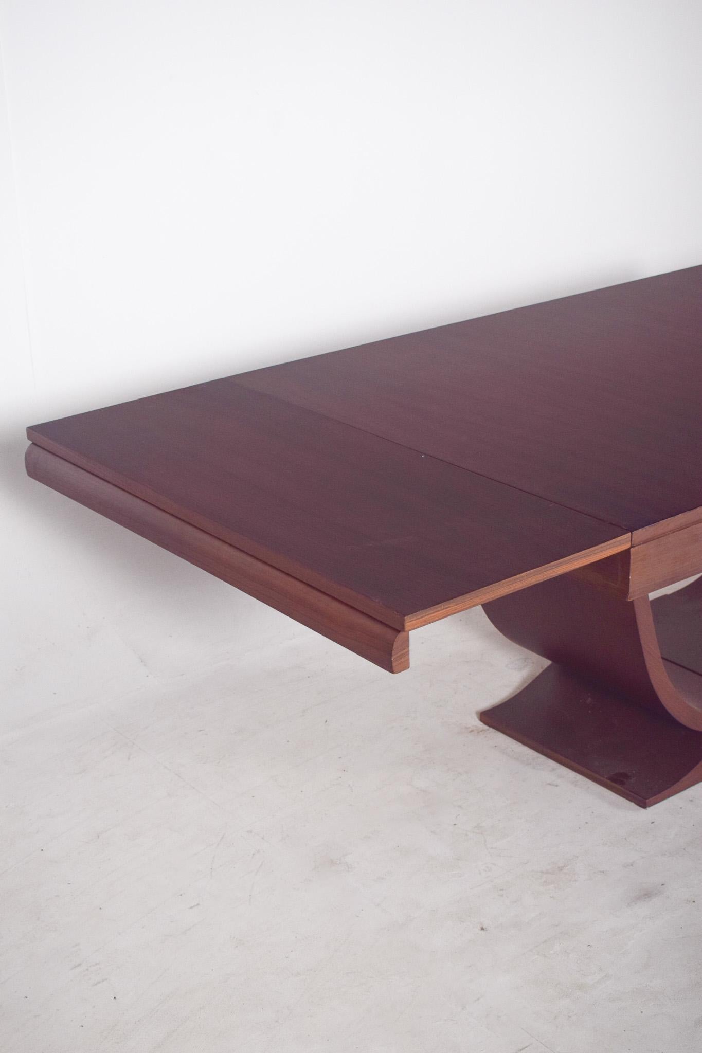 Table à manger extensible européenne Art déco en vente 8