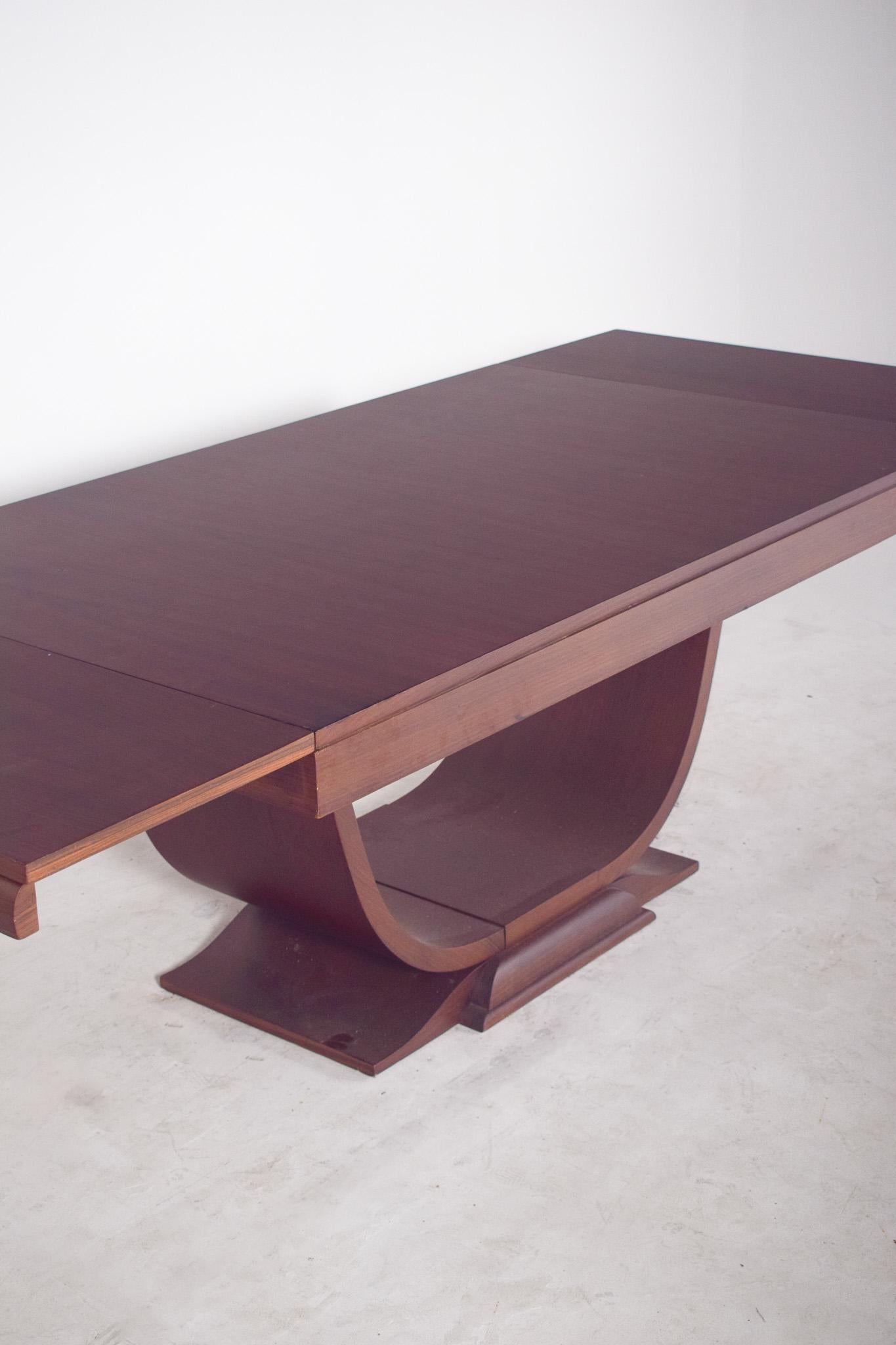 Table à manger extensible européenne Art déco en vente 9