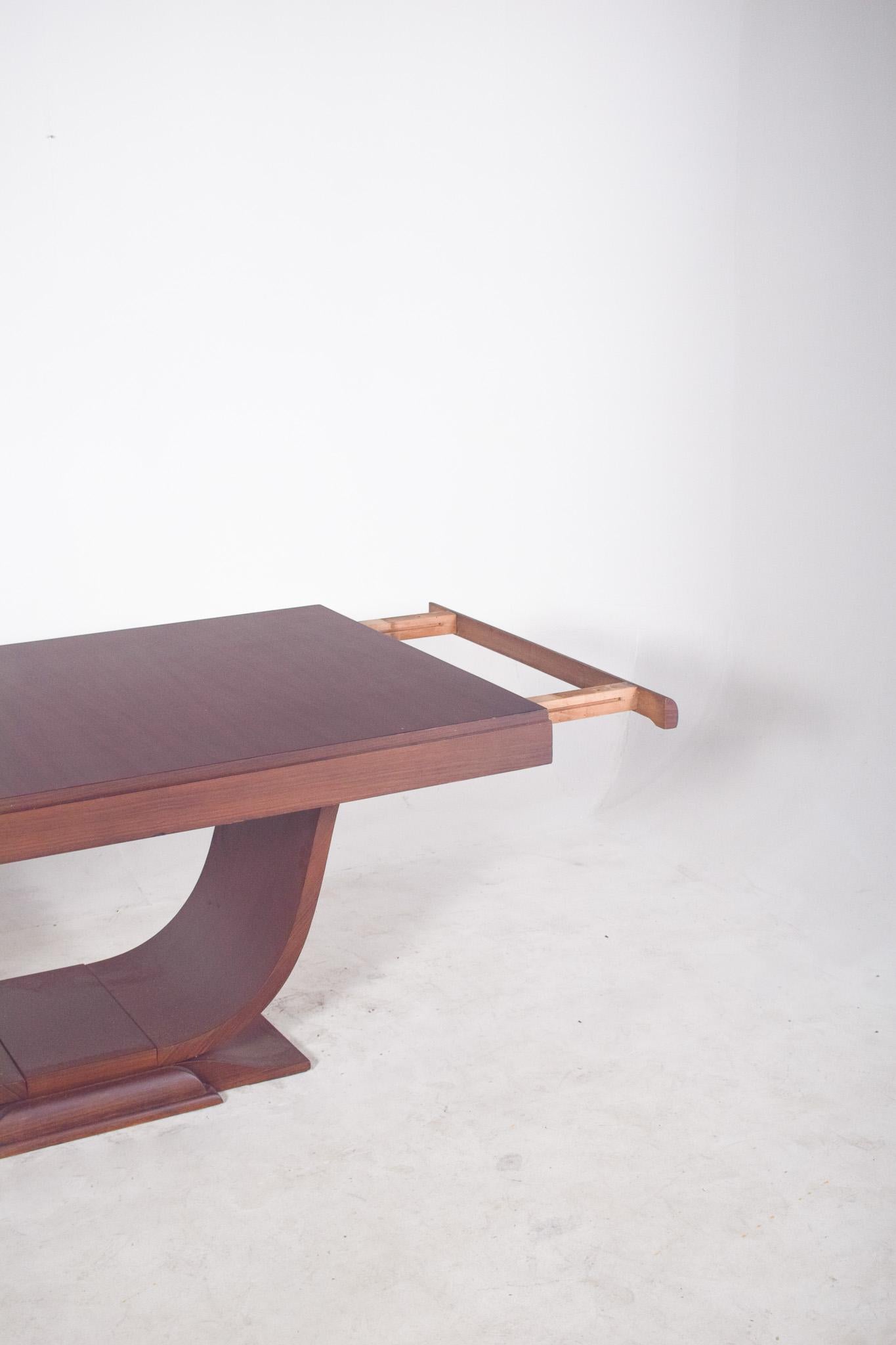 Table à manger extensible européenne Art déco en vente 3
