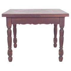 European Extendable Dining Table with Turned Legs