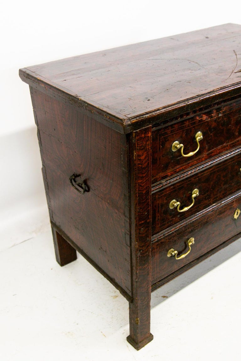 European Faux Painted Pine Lift Top Chest For Sale at 1stDibs