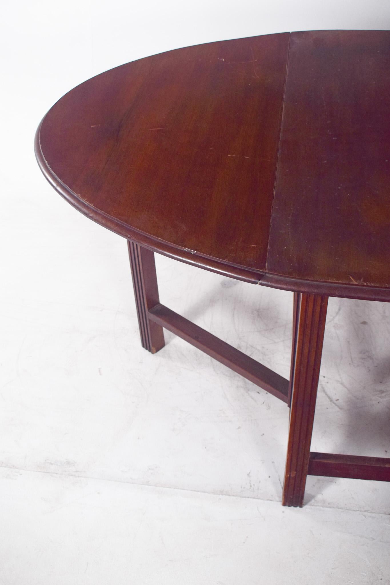 European Flip Flap Oval-Top Table For Sale 3