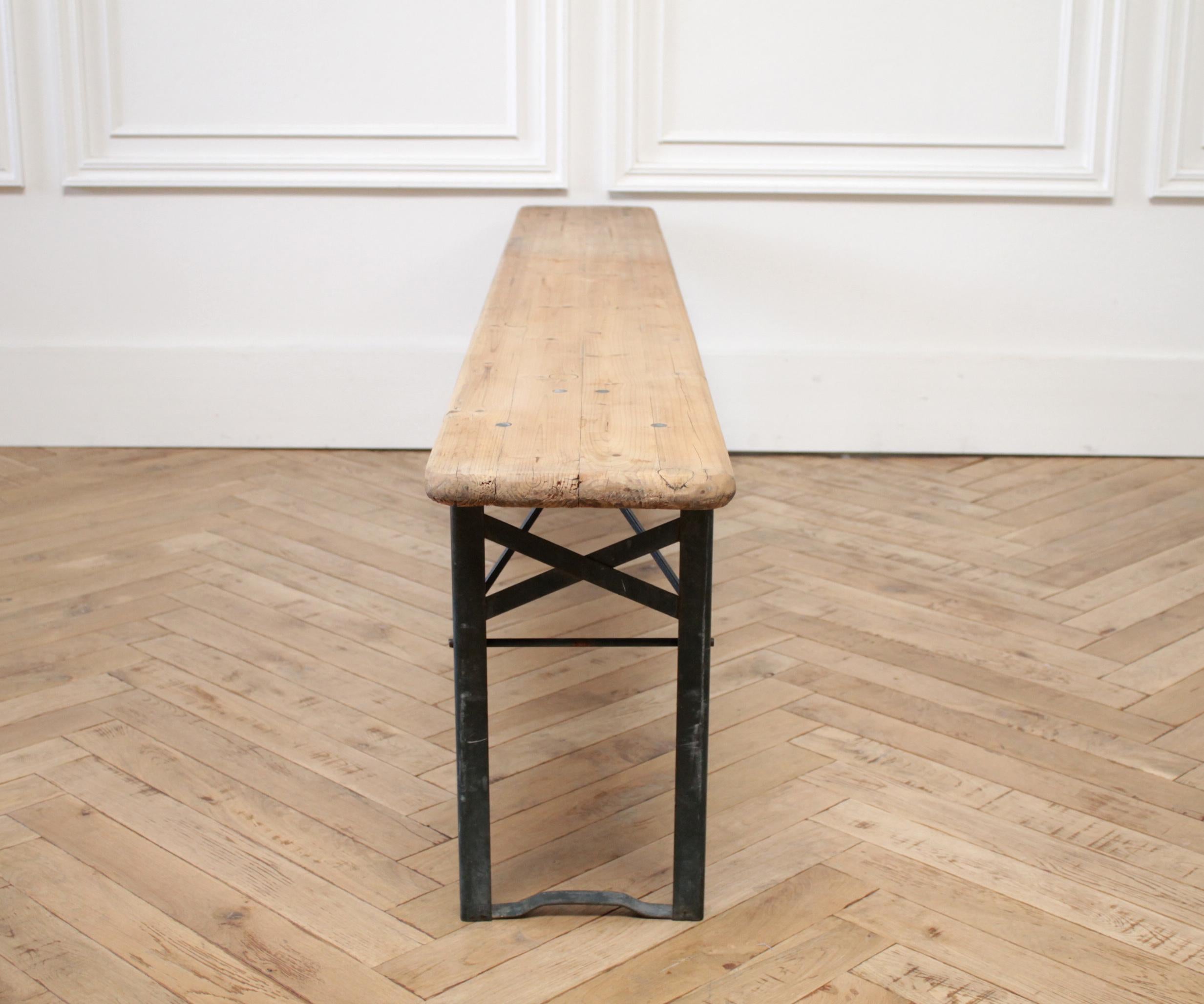 foldable metal bench