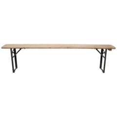 European Folding Bench with Metal Legs