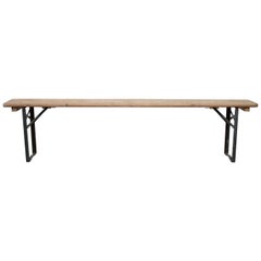 European Folding Bench with Metal Legs