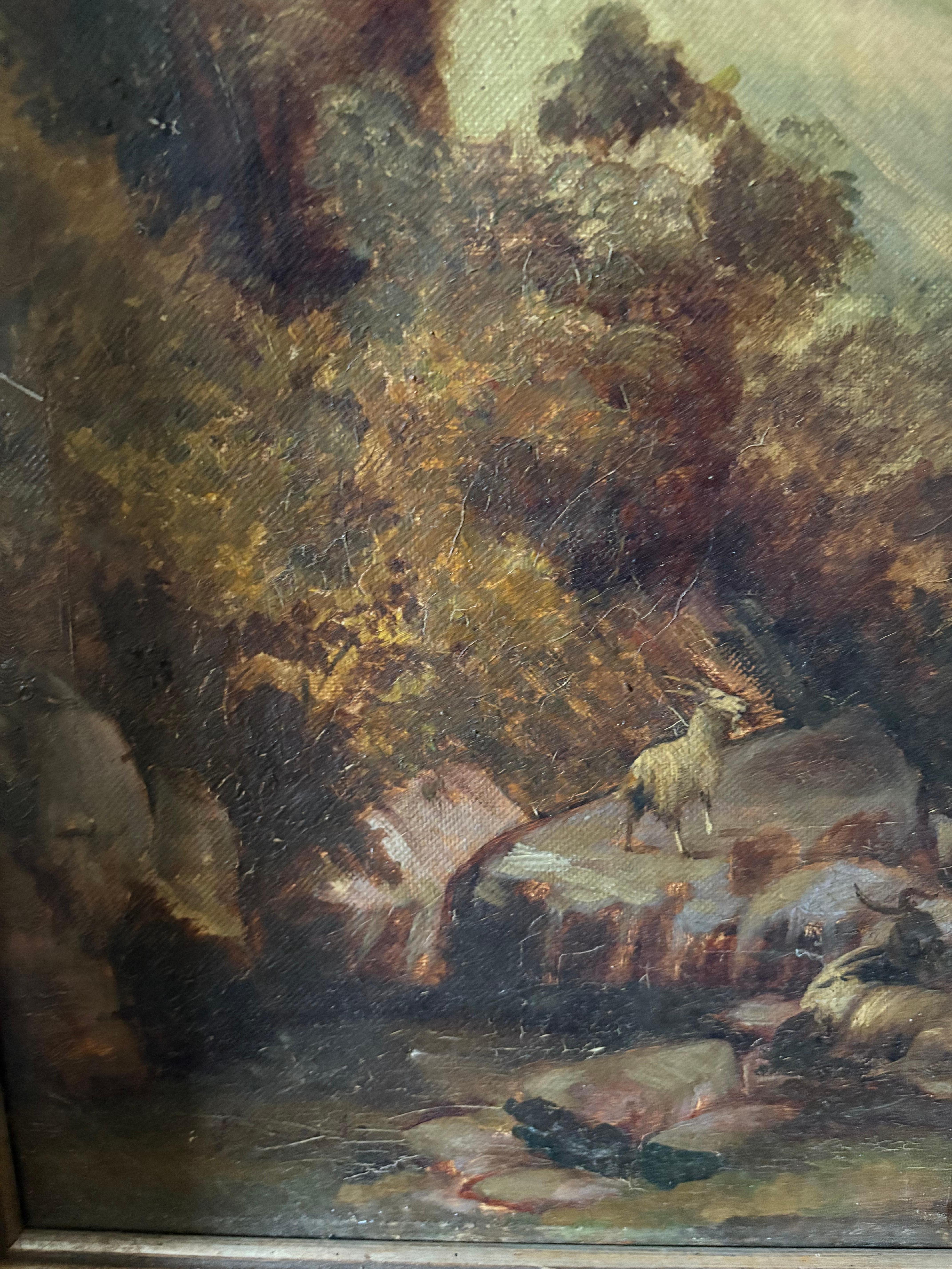 European Framed Oil on Canvas of a Landscape, 19th Century For Sale 3