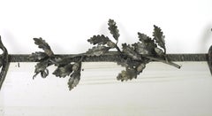 European French Art Deco Wrought Iron Wall Mirror