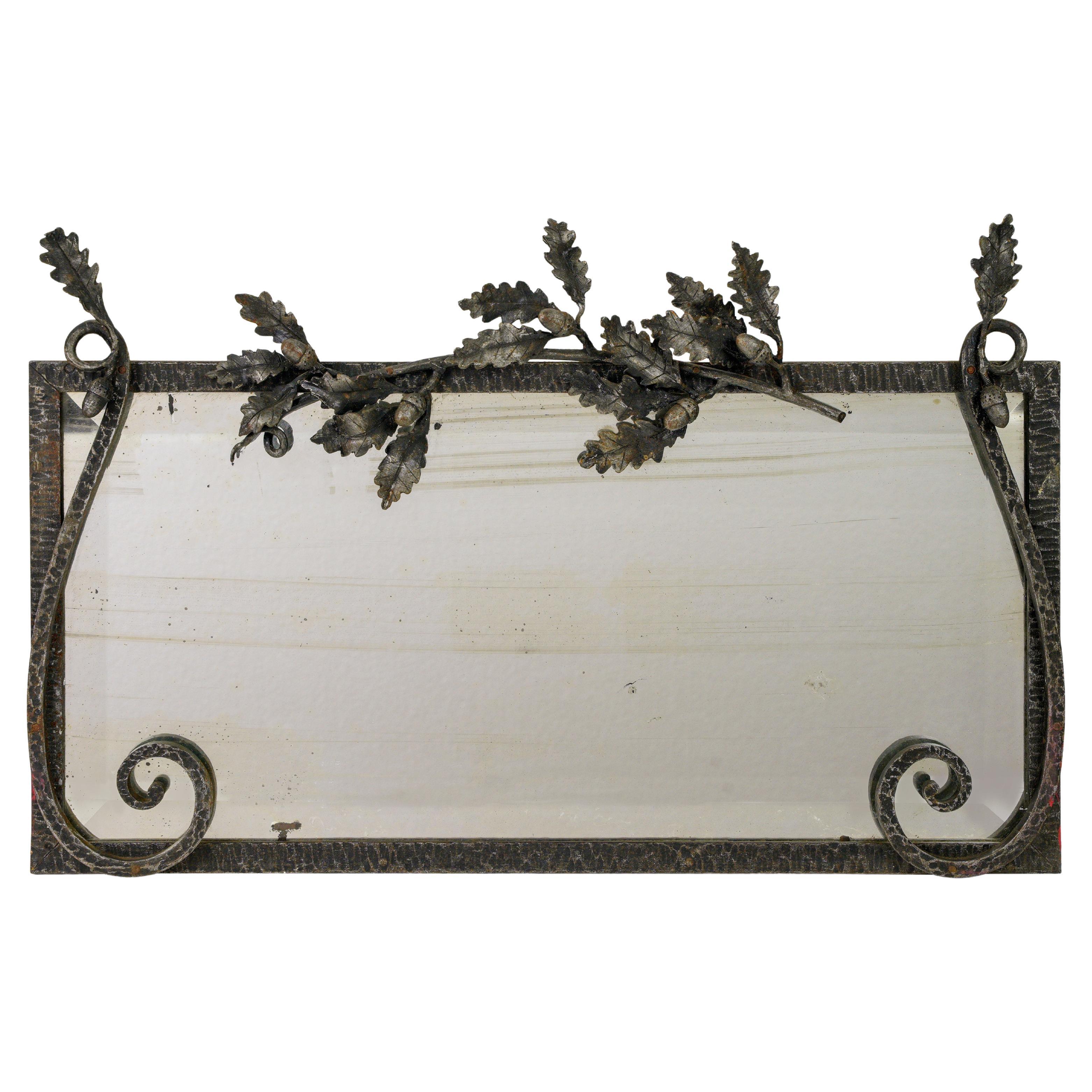 Miroir en fer forgé Art Deco européen français