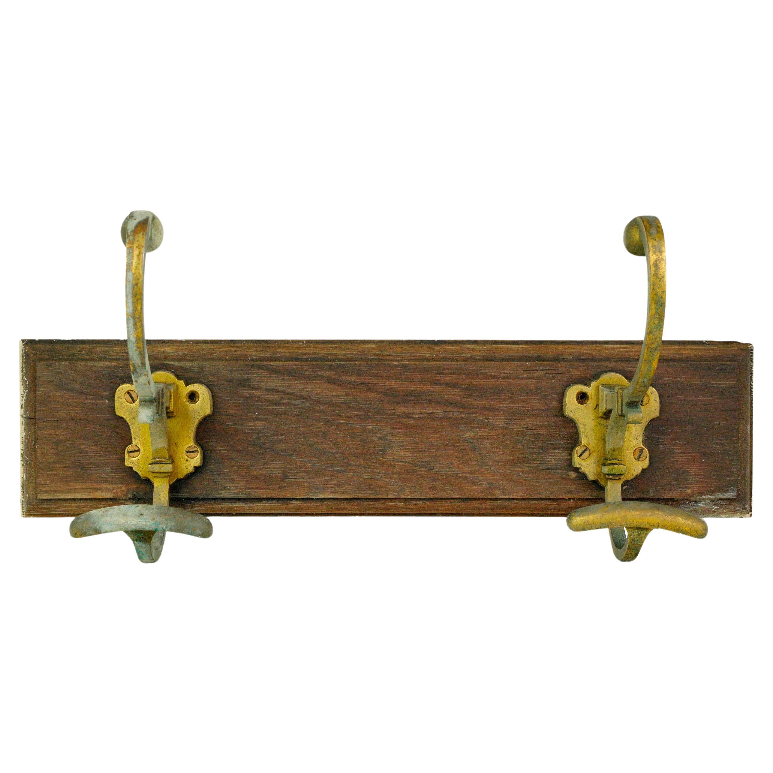 European French Bronze Hook Wall Rack For Sale