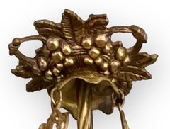 European Gilt Brass Elk and Crystal Cage Chandelier