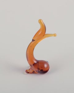 Europäischer Glaskünstler. Fünf Miniaturtiere aus Kunstglas. Ca. 1970er Jahre