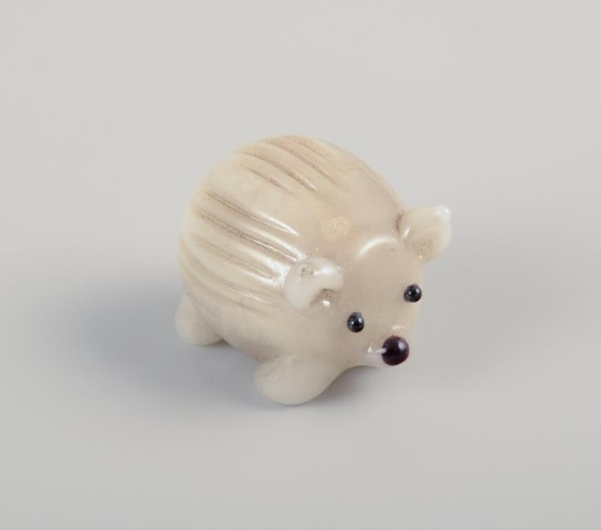 Unknown European glass artist. Five miniature animals in art glass. Approx. 1970s For Sale