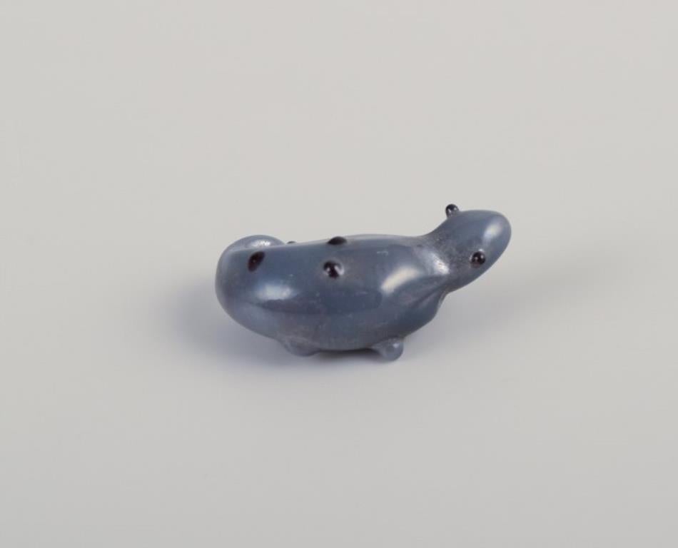 Art Glass European glass artist. Five miniature animals in art glass. Approx. 1970s For Sale