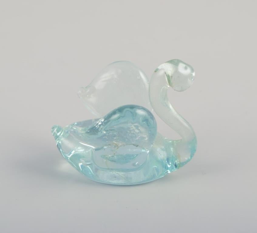 Art Glass European glass artist. Five miniature animals in art glass. Approx. 1970s For Sale