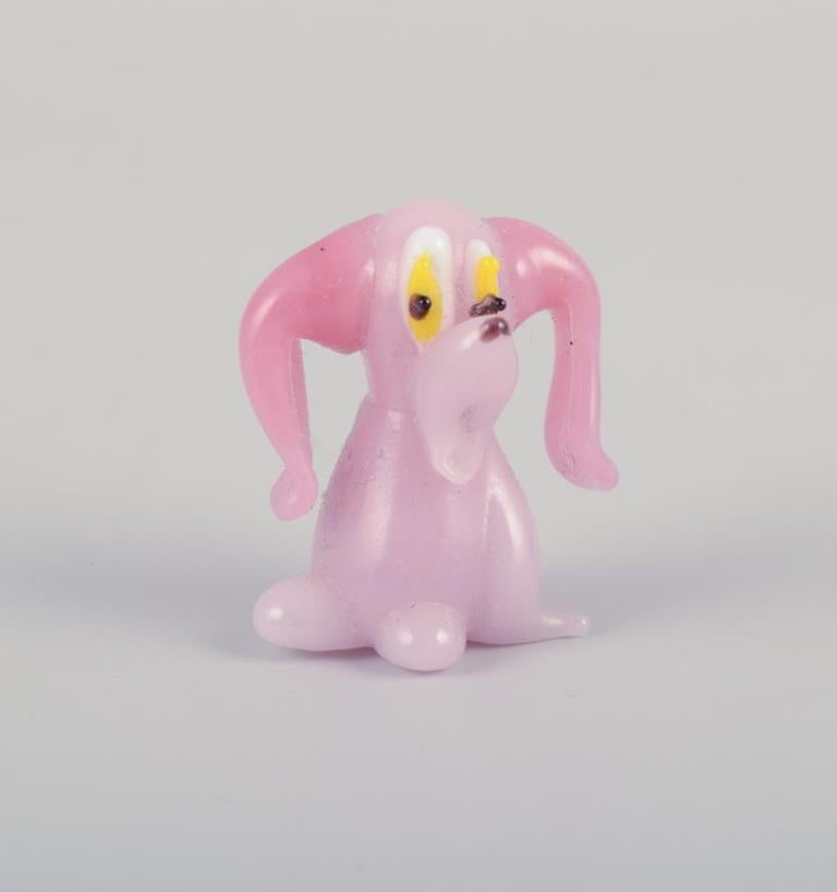 Fine XX secolo Artista del vetro europeo. Cinque animali in miniatura in vetro artistico. Ca. 1970s in vendita