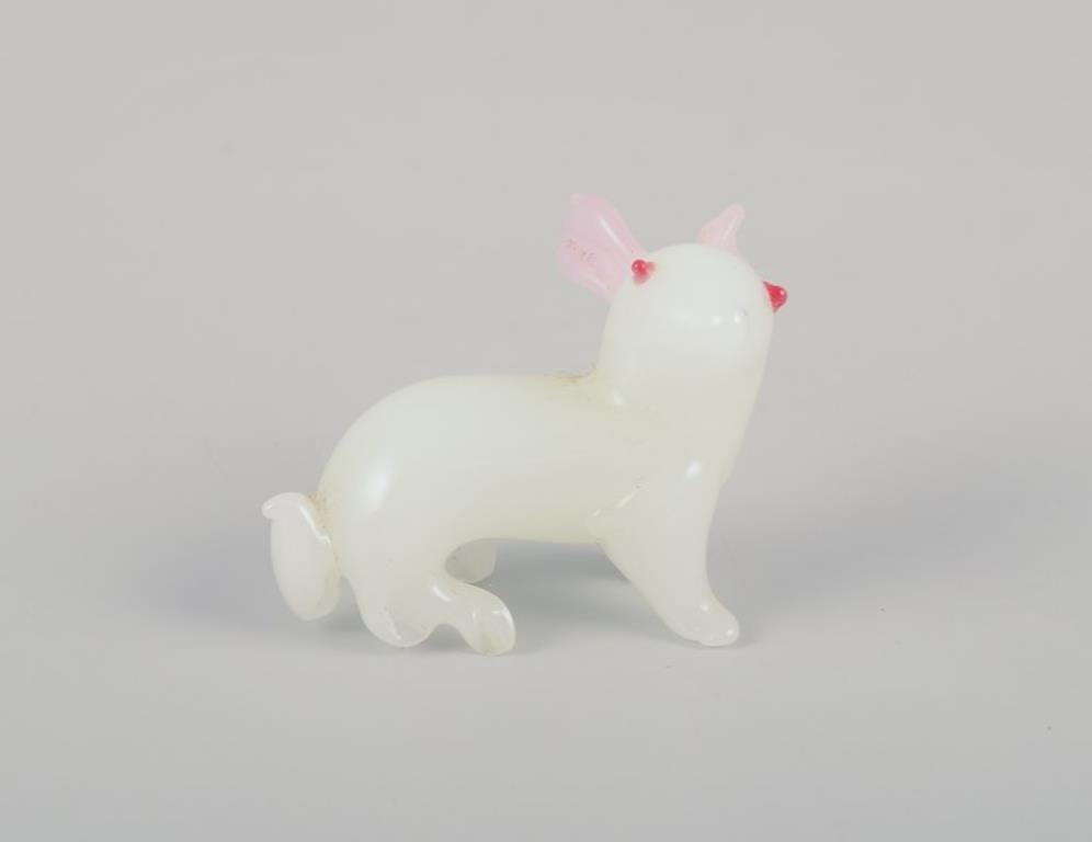 Vetro artistico Artista del vetro europeo. Cinque animali in miniatura in vetro artistico. Ca. 1970s in vendita