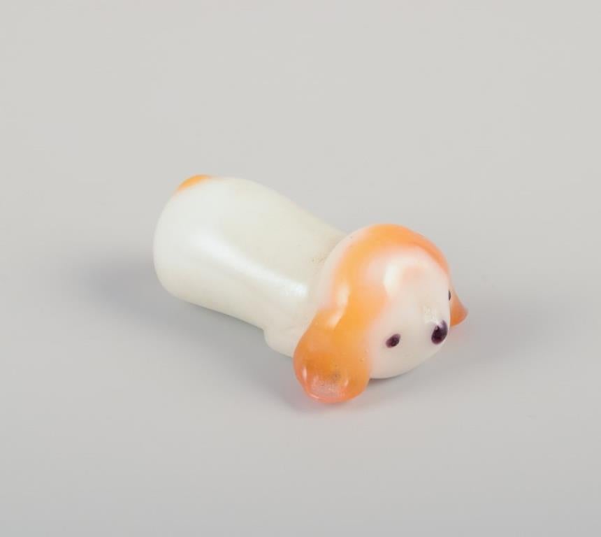 Art Glass European glass artist. Five miniature animals in art glass. Ca. 1970s For Sale