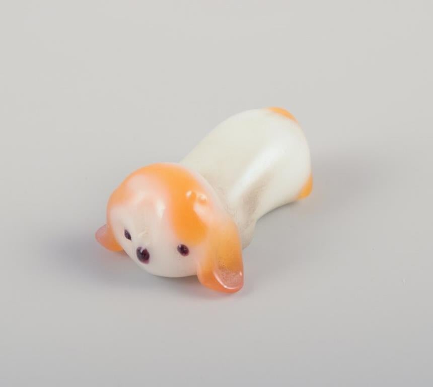 European glass artist. Five miniature animals in art glass. Ca. 1970s For Sale 1