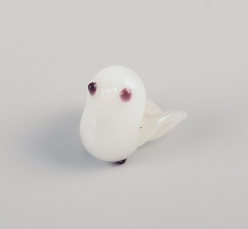 Late 20th Century European glass artist. Six miniature animals in art glass. Approx. 1970s For Sale