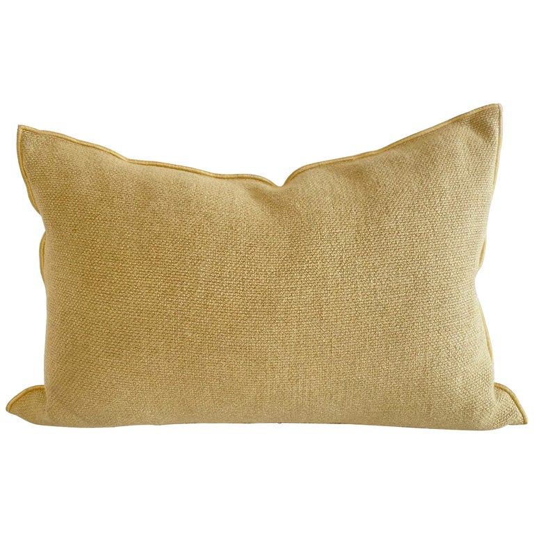 Fromentera French Linen Lumbar Pillow For Sale at 1stDibs