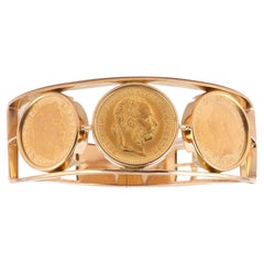 European Gold Sovereign Coin Bracelet in 18 Karat Gold