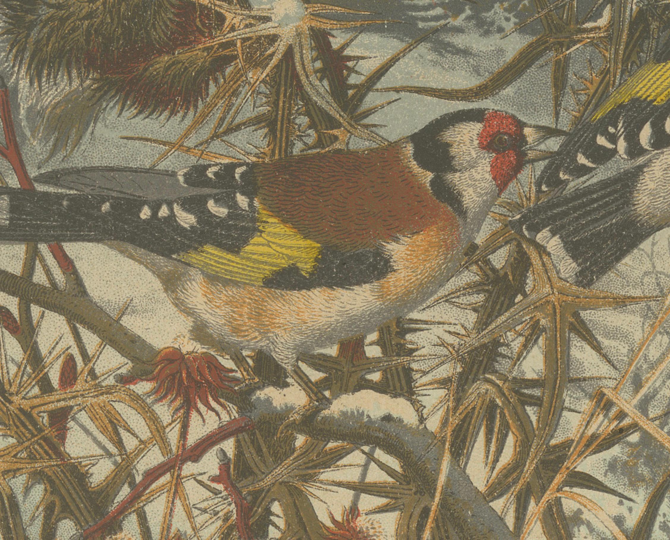 Fin du XIXe siècle Finitions européennes en hiver : une lithographie de 1879 en vente