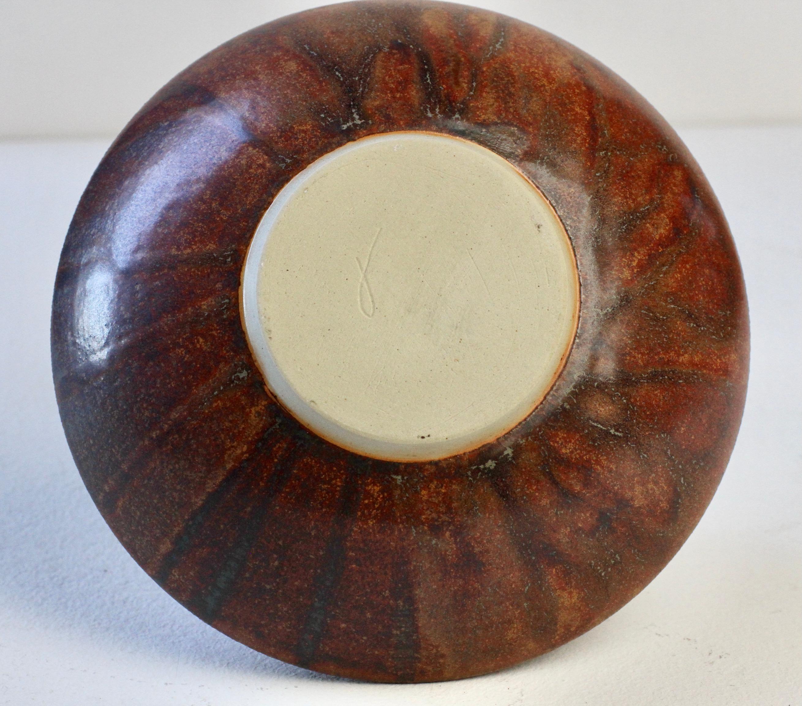 European Hand Thrown Pottery Brown Glazed Vase by Hans-Georg Fischer, 2009 For Sale 7