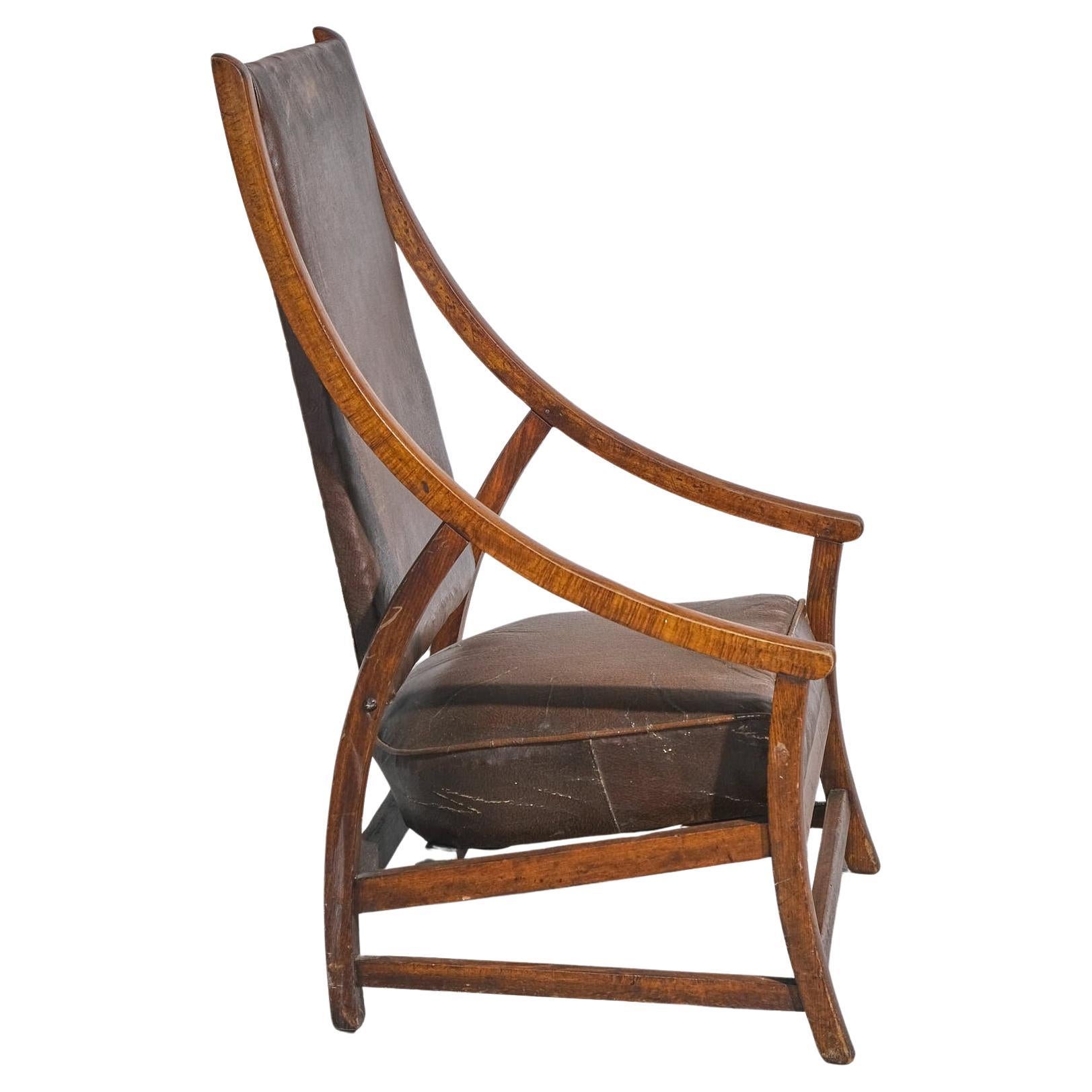 Silla europea con respaldo alto de la década de 1940