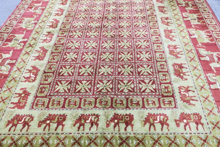 European Hooked Rug, Copy of Pazyryk the Oldest Carpet in the World For
