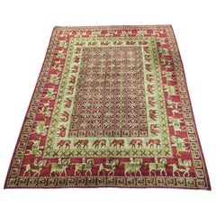 European Hooked Rug, Copy of Pazyryk the Oldest Carpet in the World