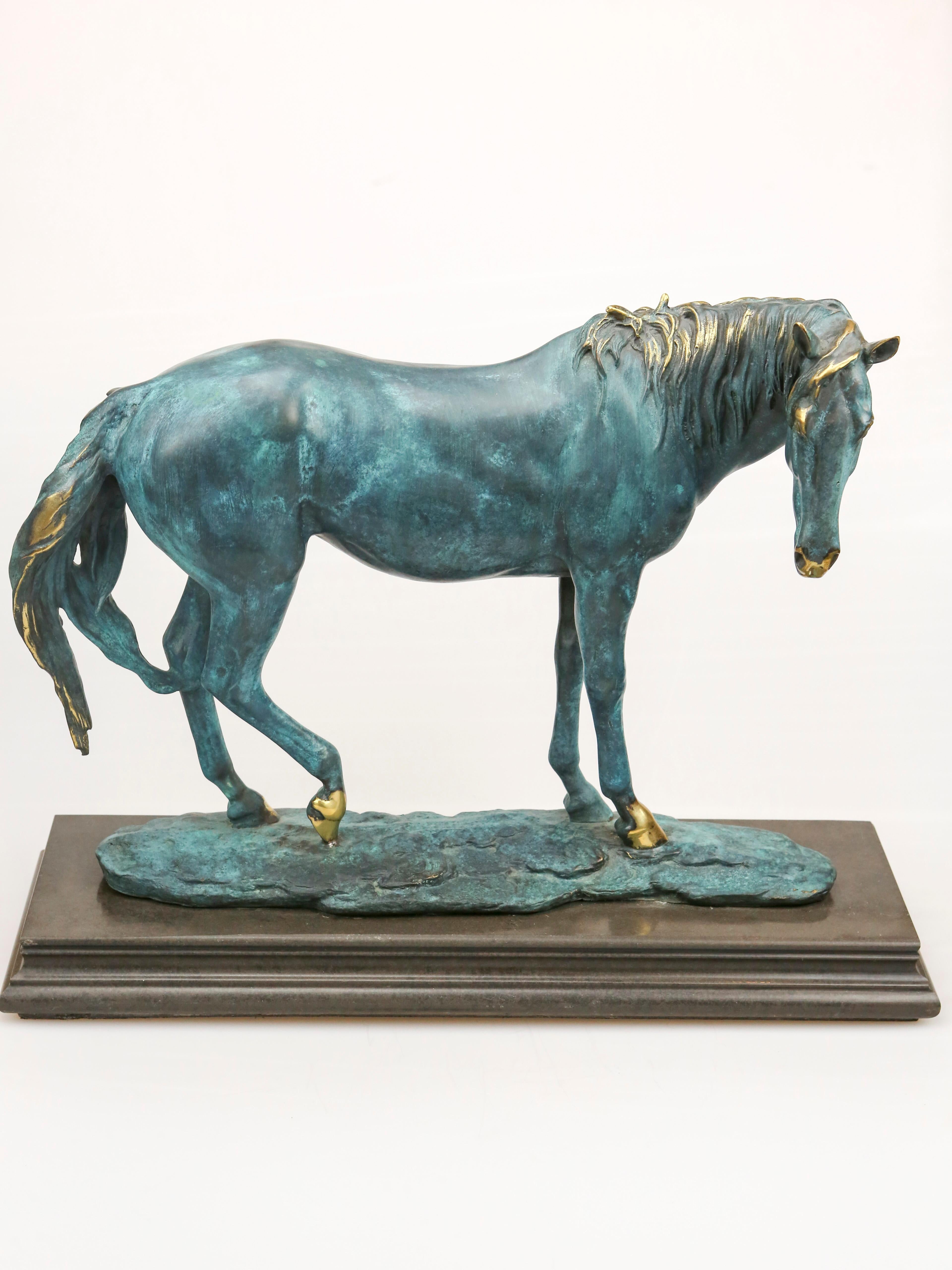 Sculpture de collection de trophée de cheval européen en bronze

Au service de l'homme dans les domaines de la guerre, de la mobilité, de la productivité, de l'agriculture et du développement en tous genres, le cheval est de loin l'un des plus