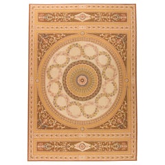 Alfombra de lana de inspiración europea Aubusson hecha a mano por Doris Leslie Blau