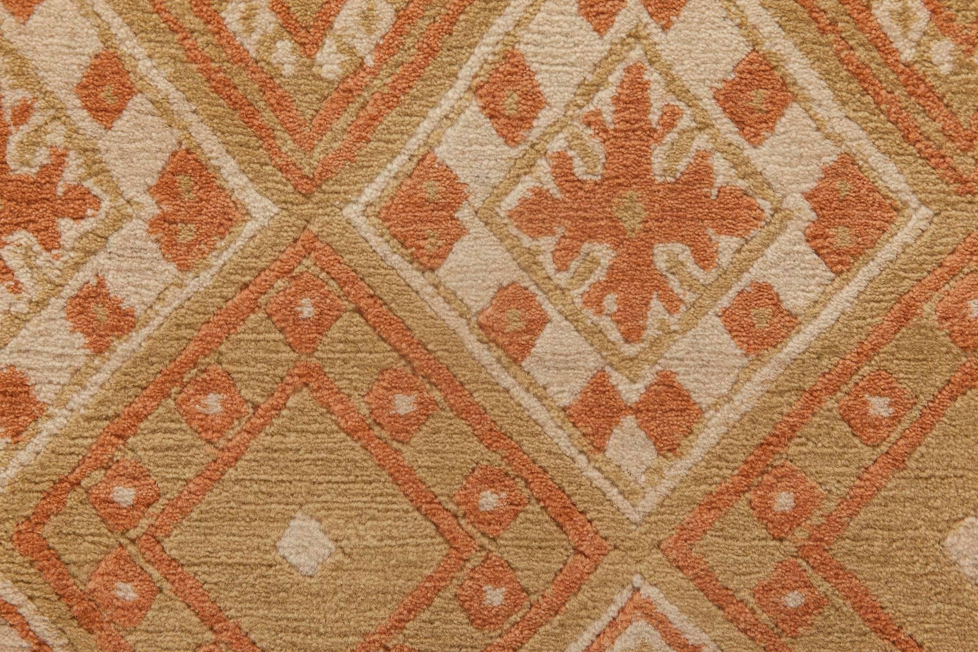European inspired Tibetan handmade wool rug by Doris Leslie Blau.
Size: 8'0