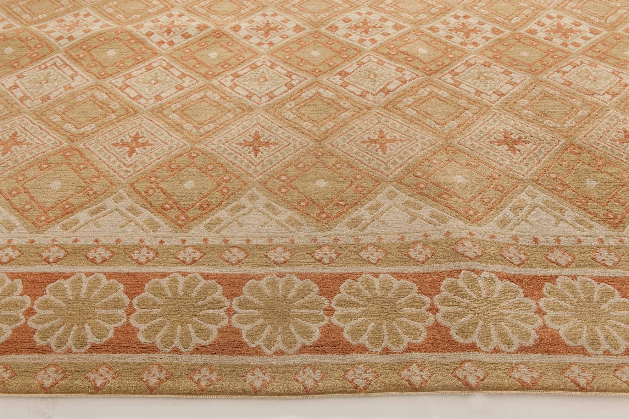 European Inspired Tibetan Handmade Wool Rug by Doris Leslie Blau Neuf - En vente à New York, NY