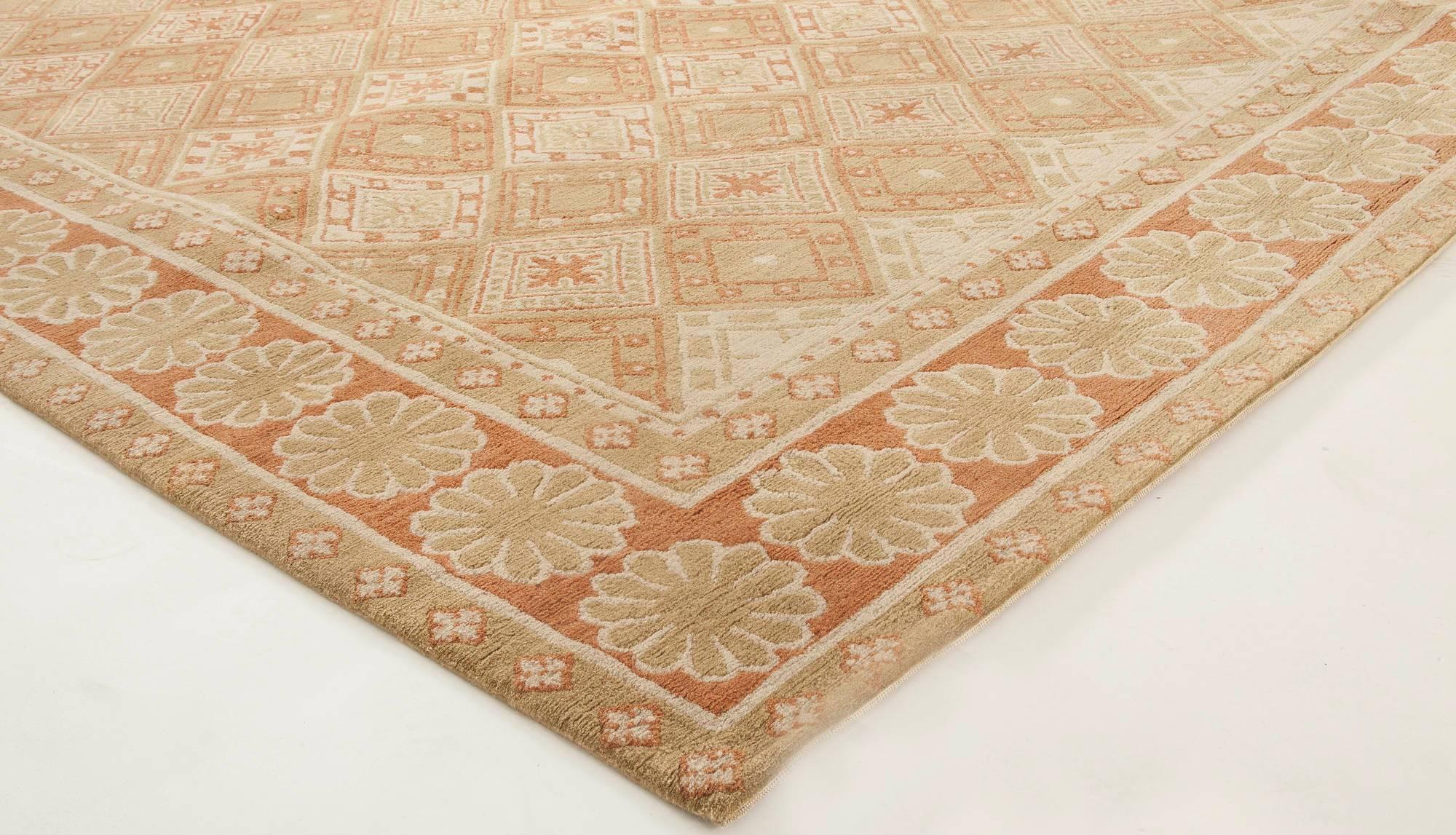 Laine European Inspired Tibetan Handmade Wool Rug by Doris Leslie Blau en vente