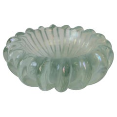 Vintage Italian Murano Iridescent Round Art Glass Bowl