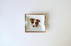 Europäischer Jack Russell Terrier Hund Tablett Vide-Poche oder Aschenbecher