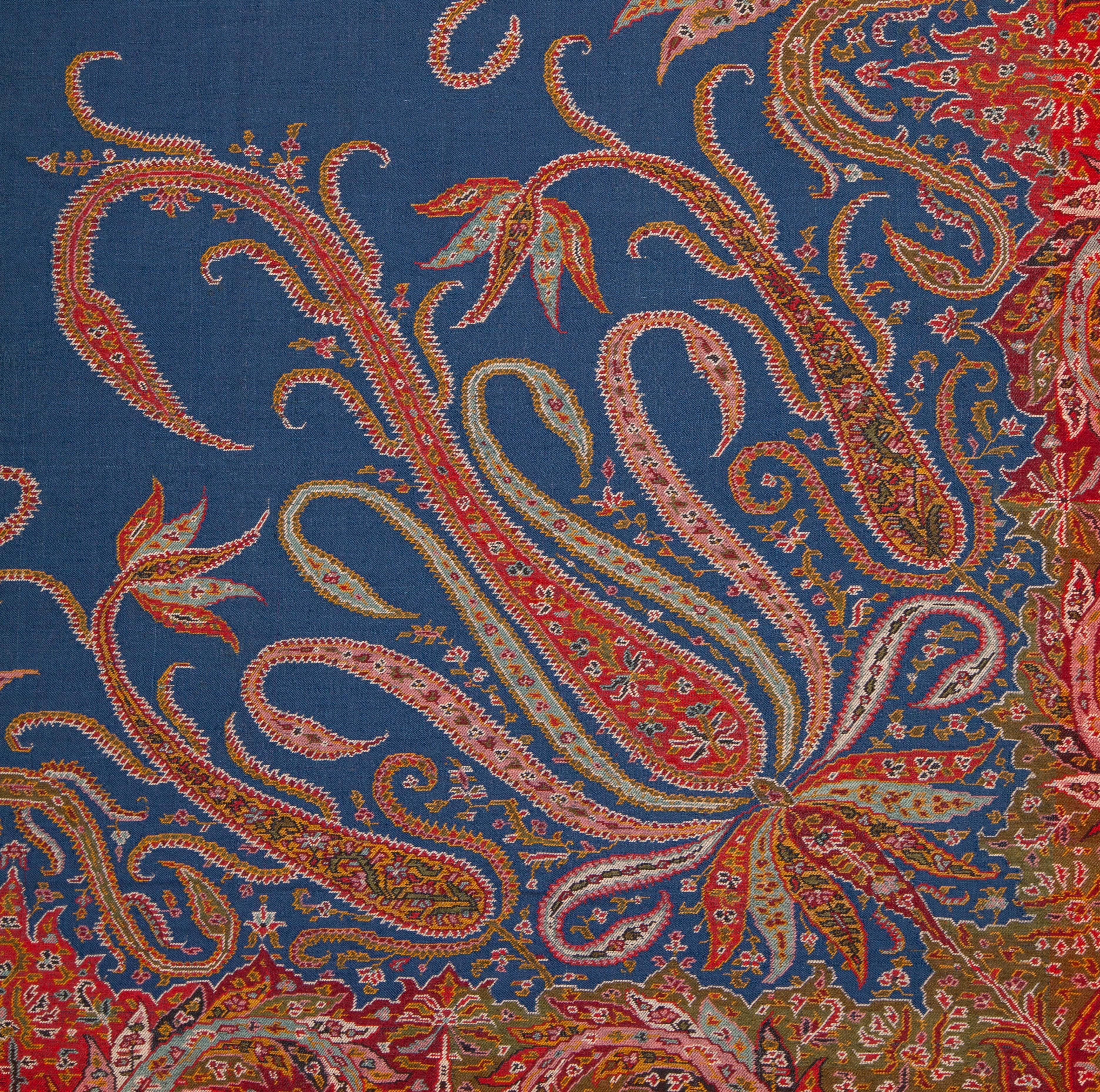 19th Century European Kashmir Style Paisley Shawl