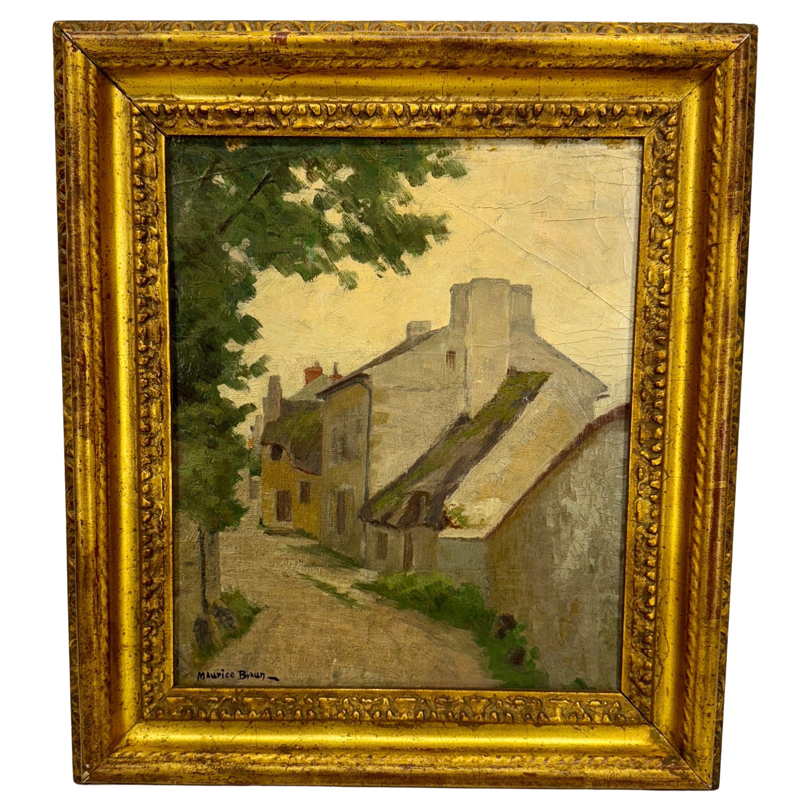 European Landscape Oil Painting signed Maurice Braun For Sale