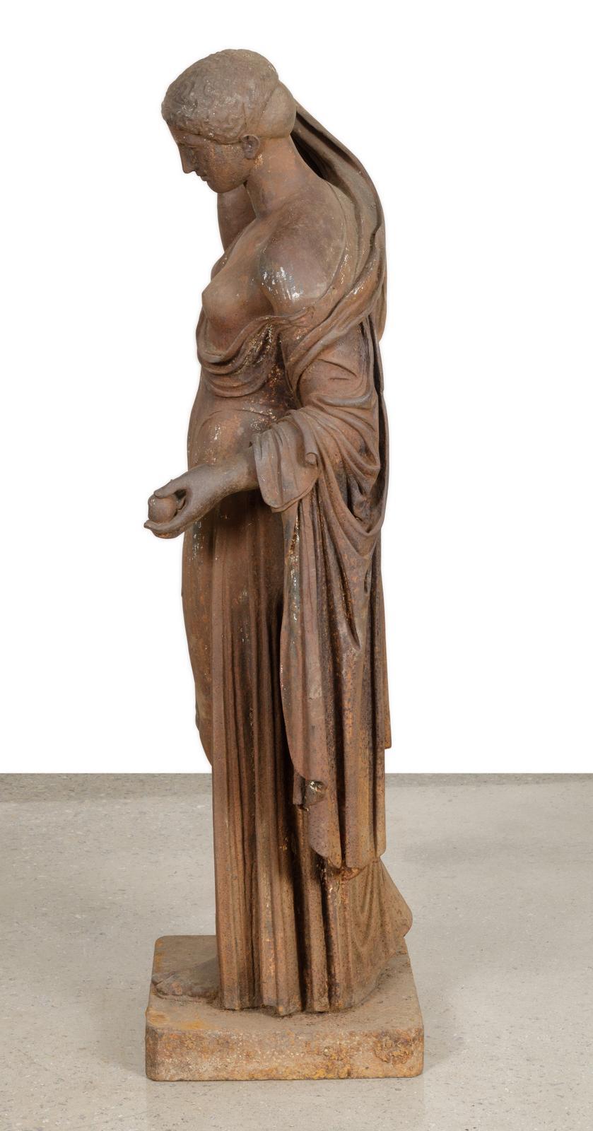 European Life Size Cast Iron Garden Statue of the Goddess Aphrodite For Sale 2