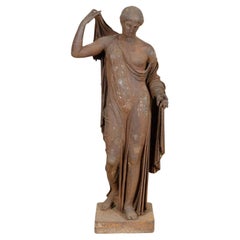 Antique European Life Size Cast Iron Garden Statue of the Goddess Aphrodite