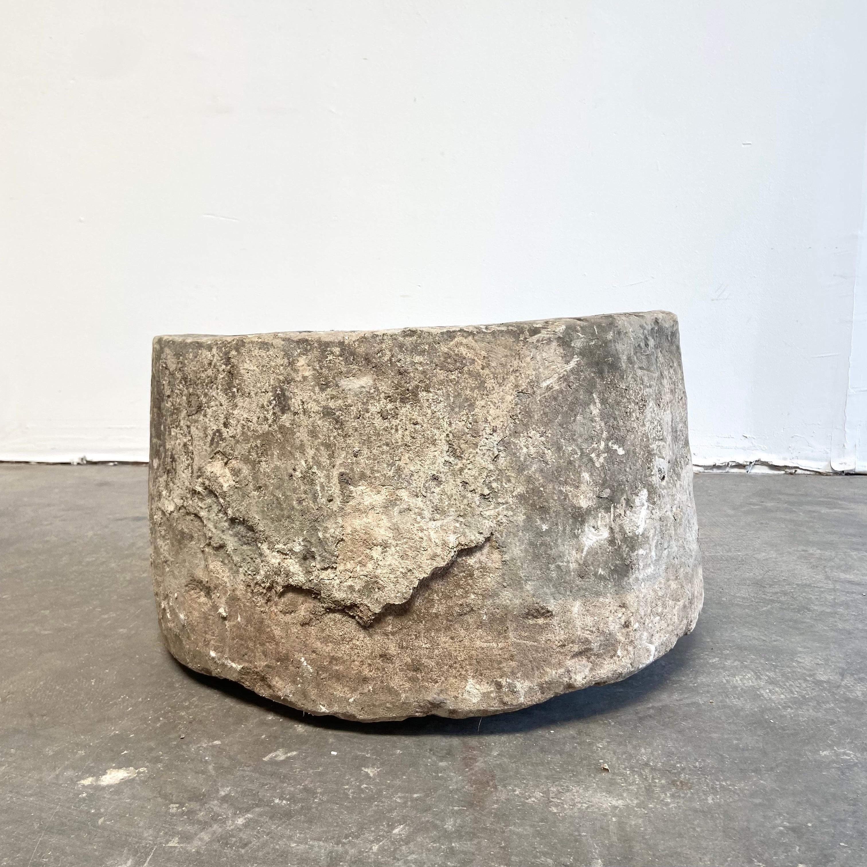 19th Century European Limestone Garden Trough Fountain or Planter