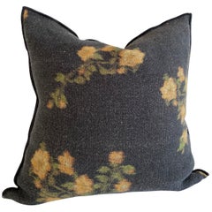 Wabi Sabi French Linen Roses Accent Pillow